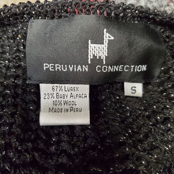 Peruvian connection open knit crochet cardigan - Picture 3 of 8